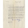lettre de Raoul Dufy adressée à Gérard Gaussen, alors ambassadeur à Venise, 8 août 1952