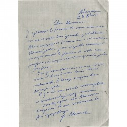 lettre autographe de Gabriel Marcel, 1954
