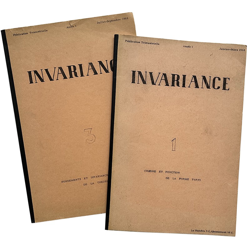 Invariance est une revue française fondée par Jacques Camatte en 1968