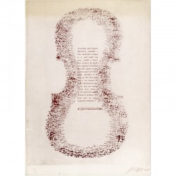 invitation Arman, avec message manuscrit de Maurice Roche, 1982