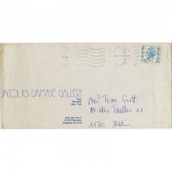 invitation envoyée àTom Gutt par la Jacques Damase Gallery, 1975