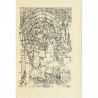 gravure de Pierre Getzler, illustrant le poème "Adieu à Venise" de Georges Perec