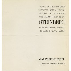 œuvres récentes de Saul Steinberg à la galerie Maeght, à Paris, le 25 mars 1966