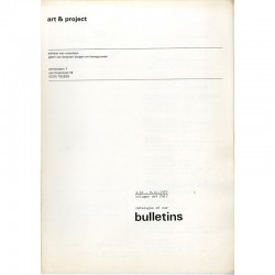 Art & Project (Adriaan van Ravesteijn et Geert van Beijeren), bulletin, Cologne Art Fair, 1972