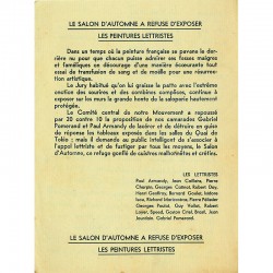 Le Salon d’Automne a refusé d’exposer les peintures lettristes, ca Septembre 1947
