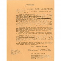 tract de Maurice Lemaître, Les lettristes aux Indépendants !, 1963