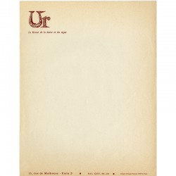 papier à en-tête de la revue UR fondée par Maurice Lemaître, 1963