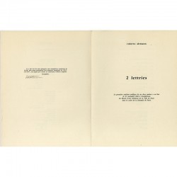 2 Lettries, poèmes de Roberto Altmann :  Lamentation et Moulóik, 1963