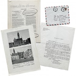 courrier de Daniel Buren à Peter van Beveren (Art information Center, Middelburg) 27 août 1975