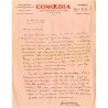 Georges Casela, lettre manuscrite à Édouard Gaussen, 1919