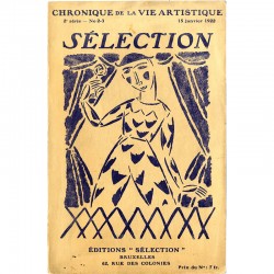 Sélection, Chronique de la vie artistique, du 15 janvier 1922,