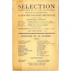Sélection, Chronique de la vie artistique, n° 2-3, 2e série, Blaise Cendrars et Guillaume Apollinaire