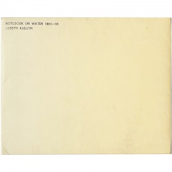Joseph Kosuth, Notebook on Water, édité par Multiples, Inc. en 1965-66