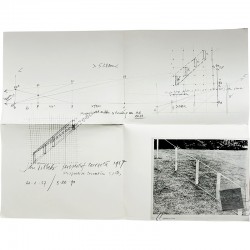 Jan Dibbets, perspective correction — 5 piles, 1967, "Artists & Photographs", Multiples, Inc. 1970