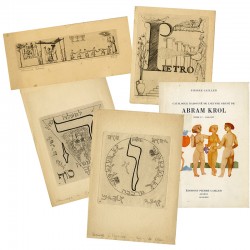 lot de 4 gravures originale au burin et catalogue raisonné de l'œuvre gravé de Abram Krol