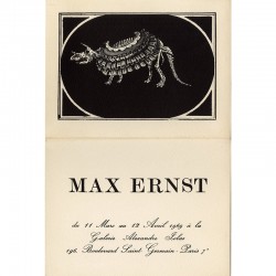 carton d'invitation de Max Ernst, galerie Alexandre Iolas, Paris, 1969