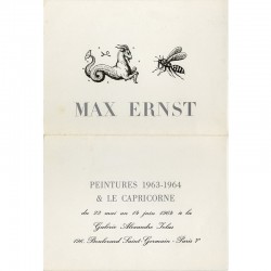 exposition "Peintures 1963-1964 & Le Capricorne" de Max Ernst à la galerie Alexandre Iolas, 1964
