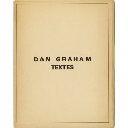Dan Graham, Textes, 1974
