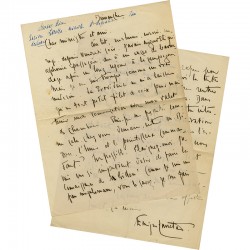 lettres manuscrite de l'écrivain Enrique Laretta