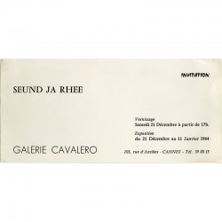 carton d'invitation de Seund Ja Rhee  à la galerie Cavalero, à Cannes, 1963-1964
