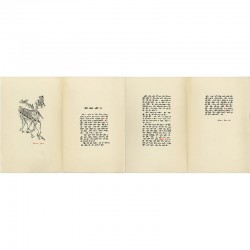 catalogue/leporello conçu par Bellmer, dessin de Unica Zürn texte calligraphié de Max Ernst, 1962