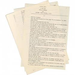 version dactylographiée et stencilée du texte d'Alfred Jarry "UBU roi", traduit en wallon par André Blavier