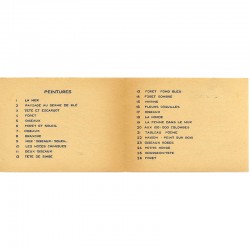 verso du carton d'invitation pour l'exposition Max Ernst, galerie "Artiste et Artisan" de Simone Collinet