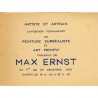 recto du carton d'invitation pour l'exposition Max Ernst, galerie "Artiste et Artisan" de Simone Collinet