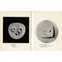 Max Ernst "Masque",1961, or fin et "Tête carrée", 1961, or fin