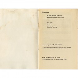 catalogue de l'exposition collective de Max Ernst, Man Ray et Dorothea Tanning, 1956