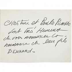 faire-part de naissance de Bernard Picasso, 1959