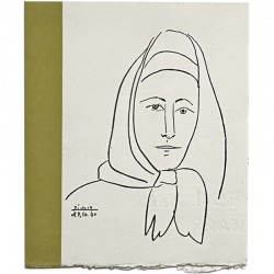 Pablo Picasso, L'espagnole, 1960, avec message de Jacqueline Roque