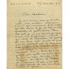 lettre manuscrite d'André Saglio, dit Drésa, 1917