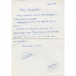 lettre manuscrite de Gaston Ferdière, adressée au critique d'art Jean-Paul Crespelle