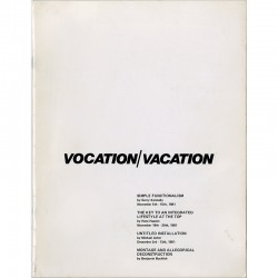 Vocation/vacation, Walter Phillips Gallery, 1981