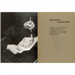 catalogue de l'exposition "Que d'encre... Wat een inkt" de Pierre Alechinsky au Stedelijk Museum d'Amsterdam, 1963