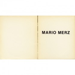 mini catalogue de l'exposition de Mario Merz à la galerie Ileana Sonnabend, à Paris, 1969