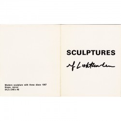 mini catalogue de l'exposition de Roy Lichtenstein "Sculptures" à la galerie Ileana Sonnabend, à Paris, 1970