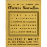 "Œuvres nouvelles", galerie Eugène Druet, 1920