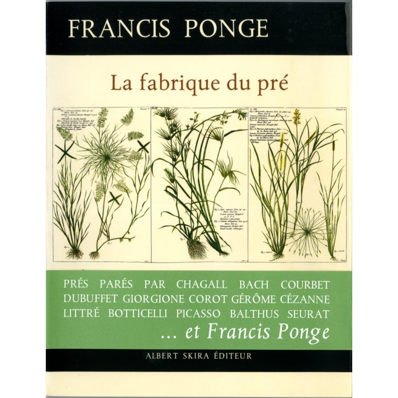 Couverture et bandeau de "La fabrique du Pré" de Francis Ponge Couverture et bandeau de "La fabrique du Pré" de Francis Ponge