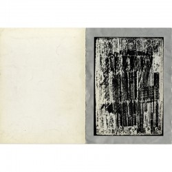 reproduction contrecollée d'un lavis de César, invitation galerie Cogeime, Bruxelles, 1966