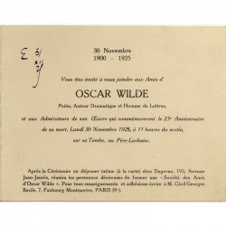 réunion sur la tombe d'Oscar Wilde, Père-Lachaise, pour le 25e anniversaire de sa mort, 1925