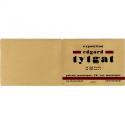 carton d'invitation pour l'exposition de Edgard Tytgat à la galerie Montaigne, à Paris, du 14 février au 12 mars 1927