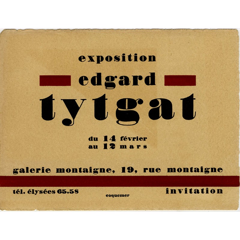 Edgard Tytgat, Galerie Montaigne, 1928