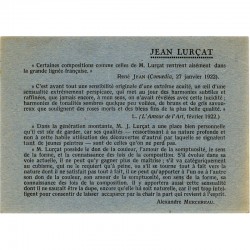 carton d'invitation de Jean Lurçat à la galerie Povolozky, à Paris, avril 1922 1922