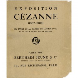 Paul Cézanne, Bernheim Jeune, janvier 1910