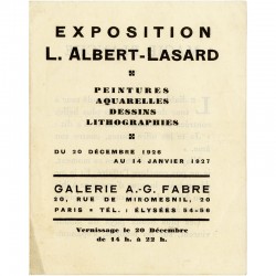 Lou Albert-Lasard, galerie A.-G. Fabre, 1927