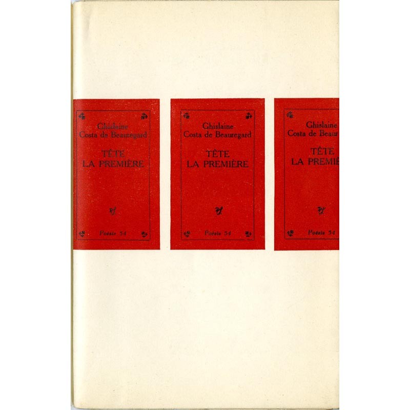 Couverture du livre "Tête la première" de Ghislaine Costa de Beauregard