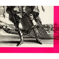 carte de vœux de Roger Vivier pour l'année 1967 : Détail d'un habit représentant le "Mistère" au Ballet du Triomphe de l'Amour