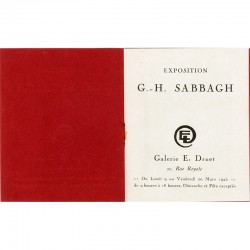 plaquette/catalogue de l'exposition de Georges-Hanna Sabbagh, à la galerie Eugène Druet